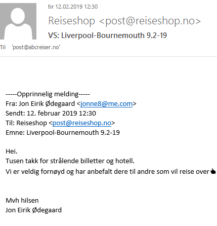 Fornøyd kunde Liverpool tur